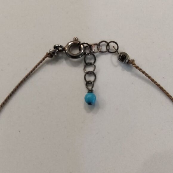 J. Mills Simple Kingman Turquoise Bead Necklace - Picture 3 of 5